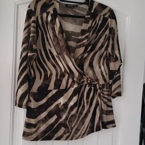 Jones New York faux wrap shirt